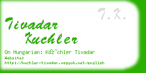 tivadar kuchler business card